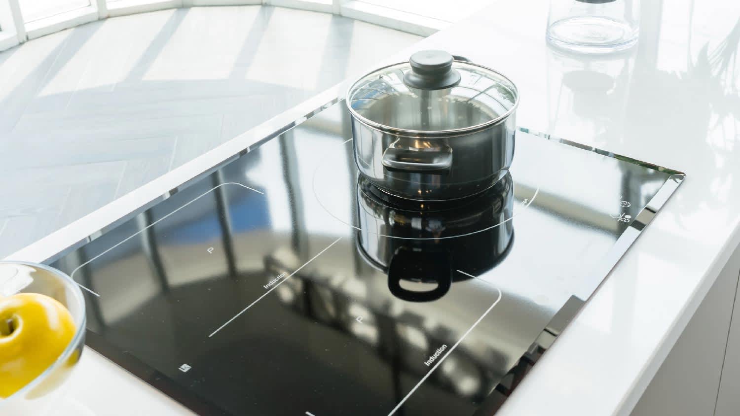 A pot on an electric stove