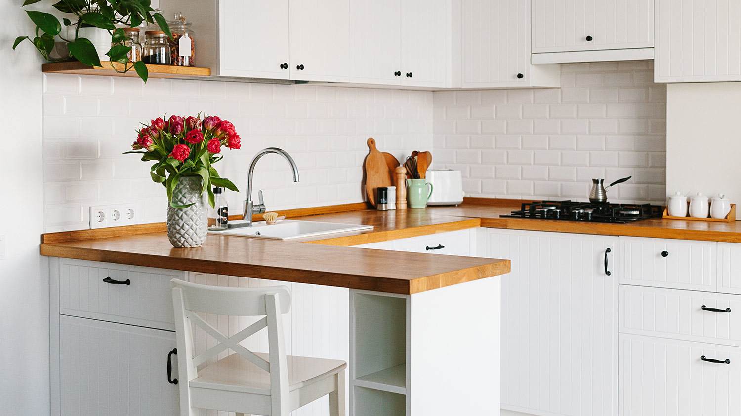 Butcher block counters