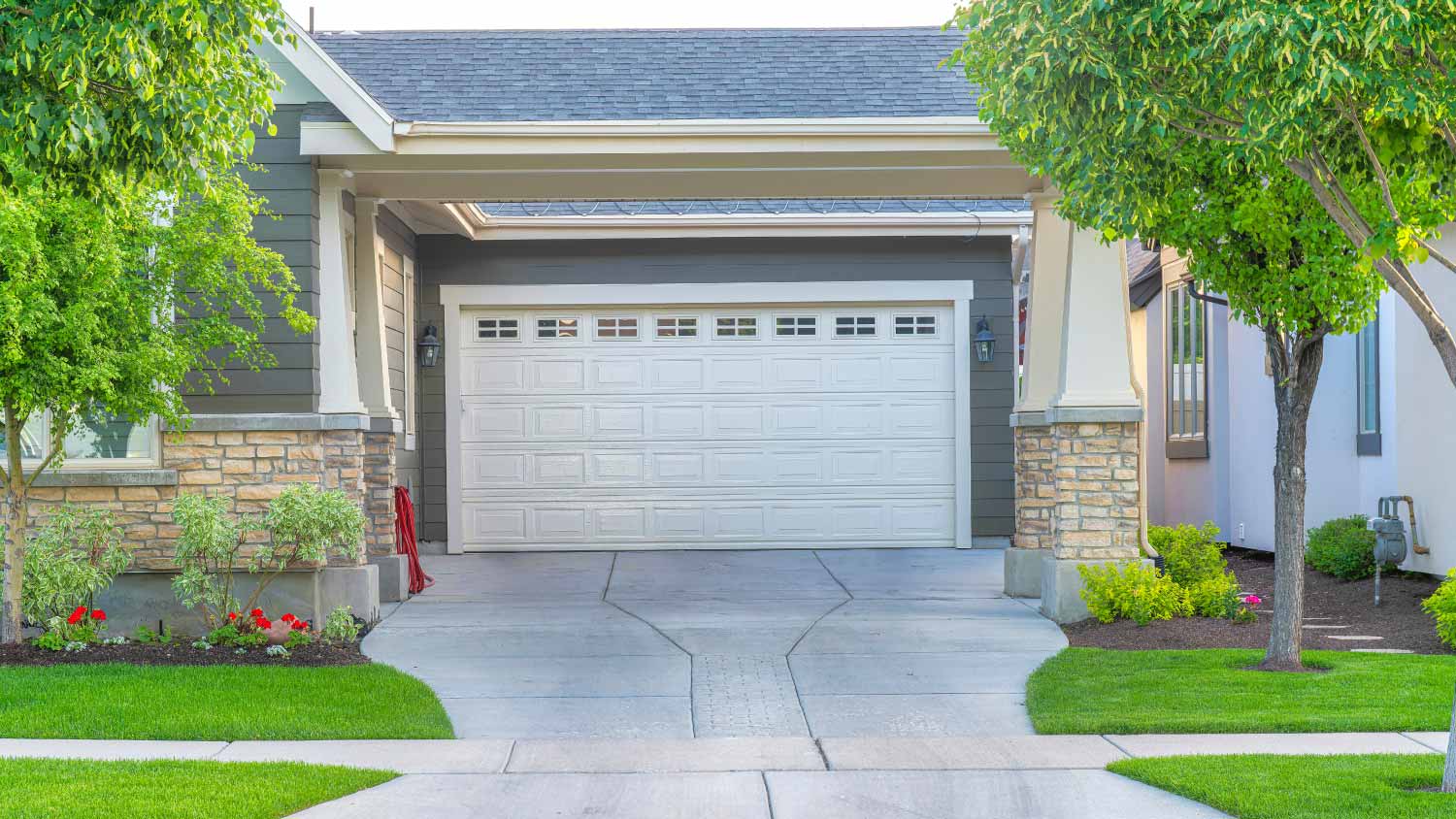 House with concrete driveway