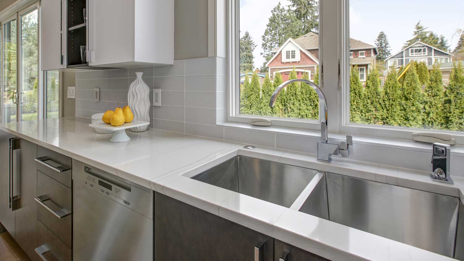 dishwasher air gap in luxury kitchen