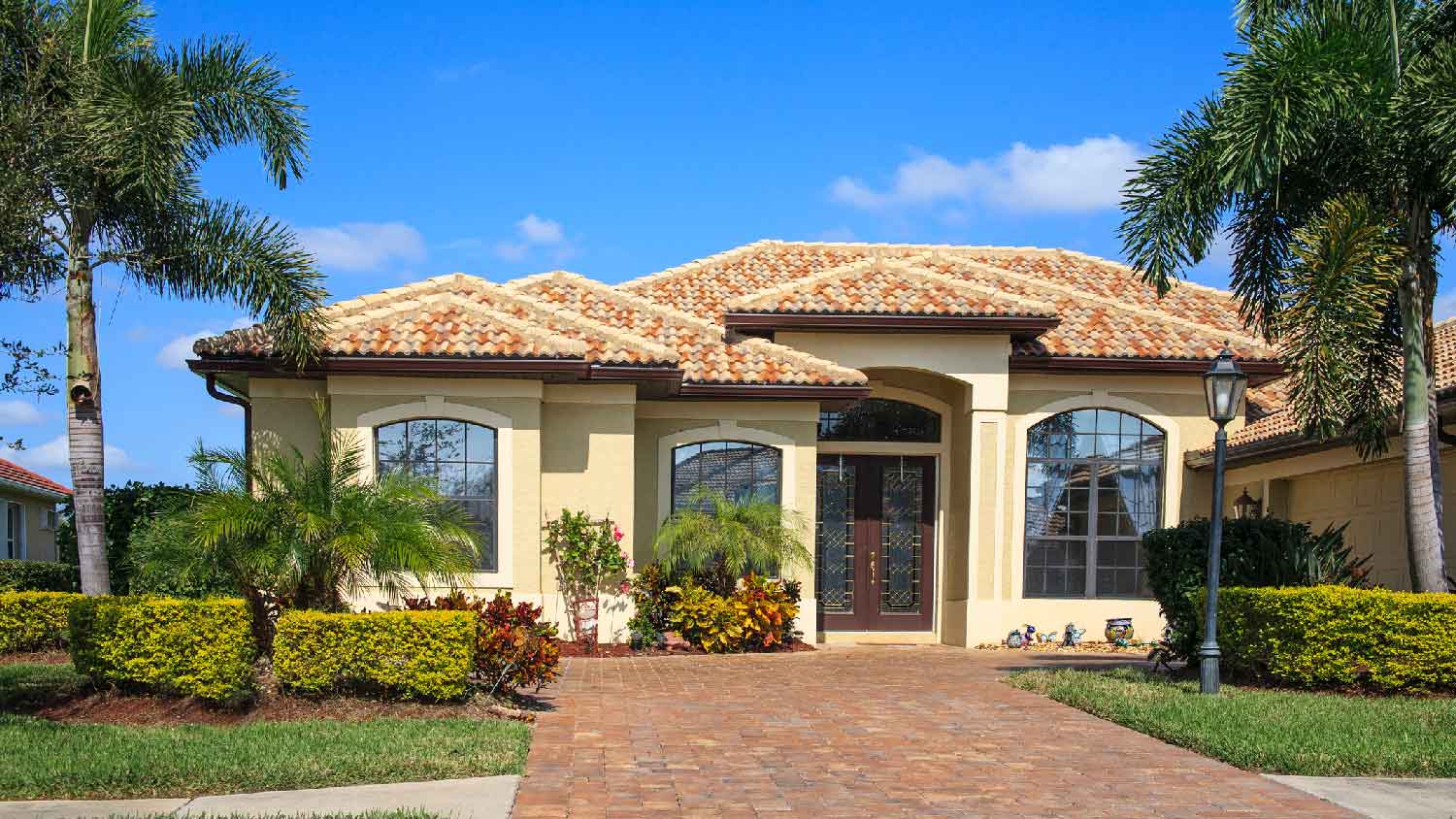 A beautiful house with a tiled roof