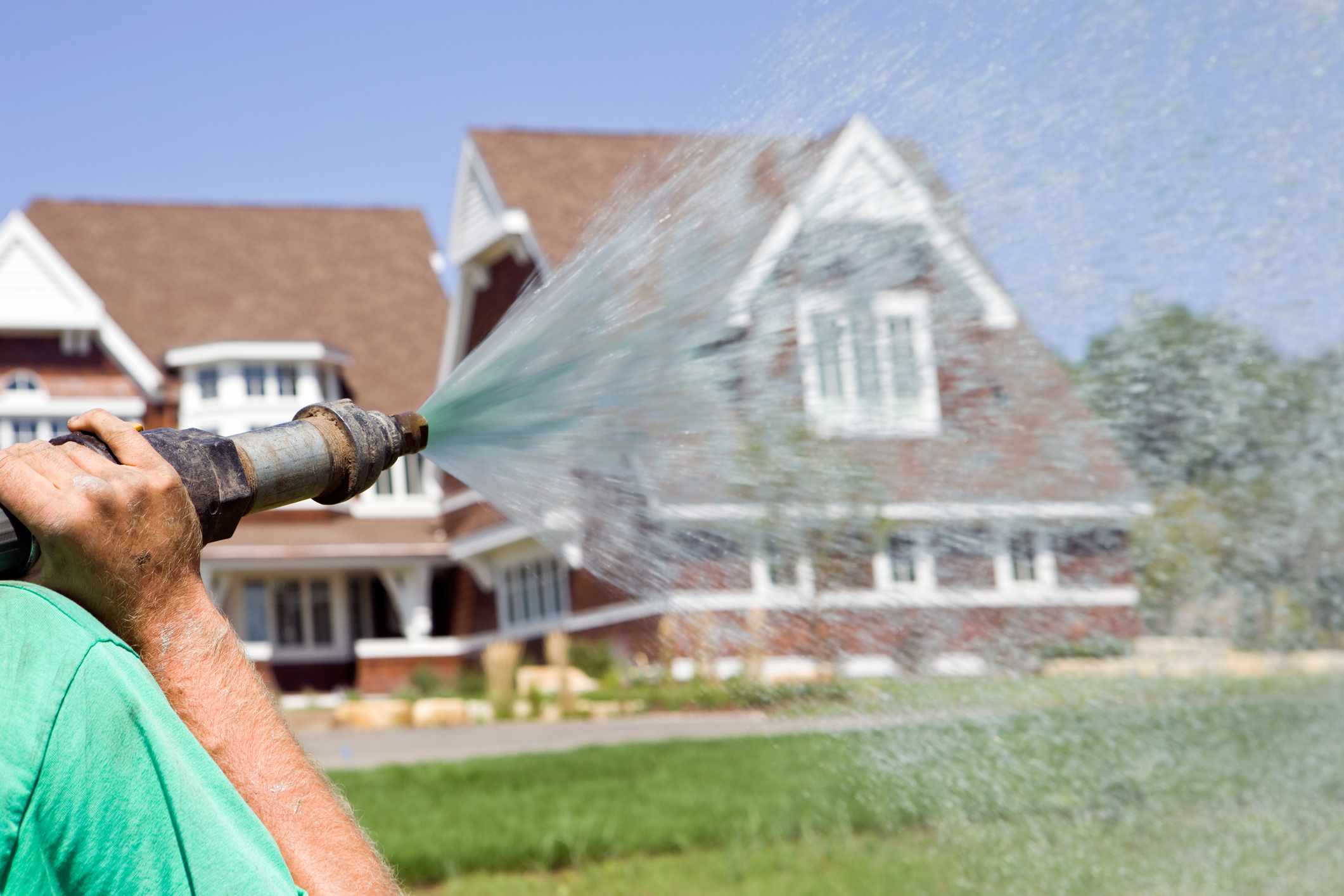Hydroseeding a new lawn