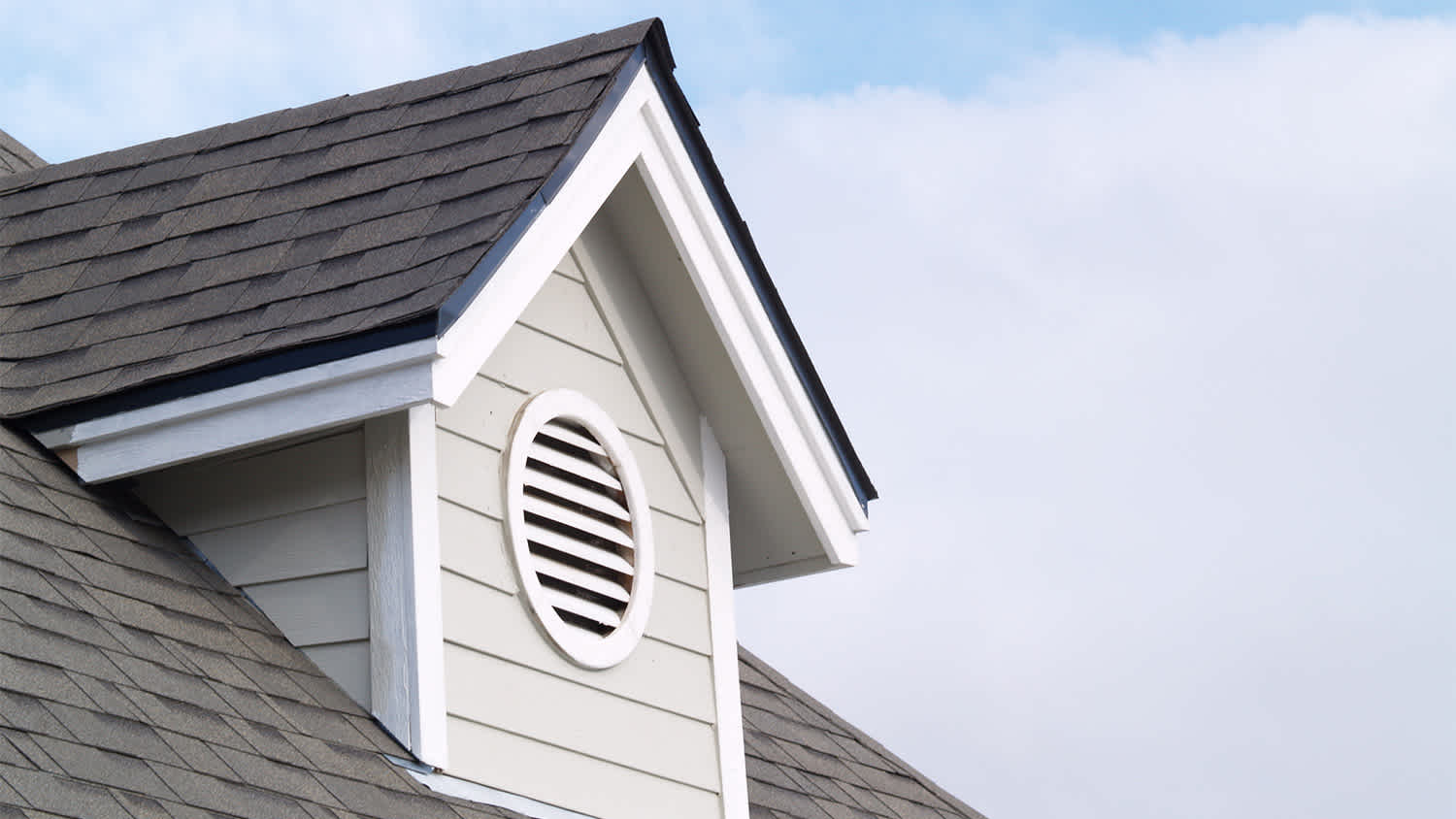 Vent on peak of roof.