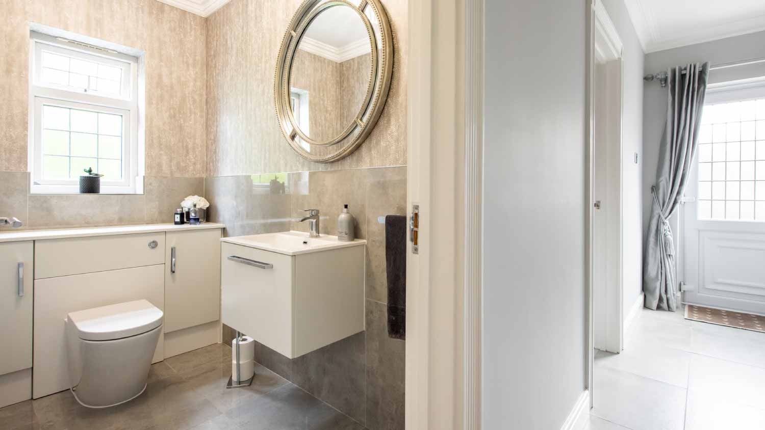 A general interior view of a new modern