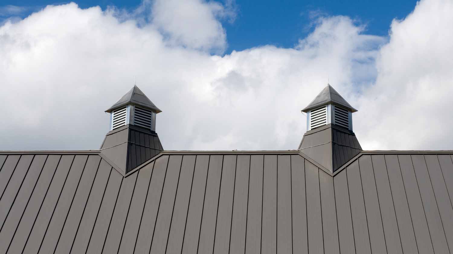 Grey roof vents
