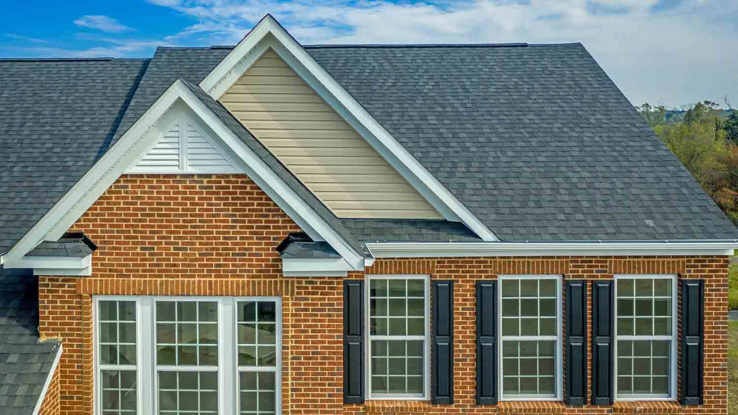 luxury home grey roof