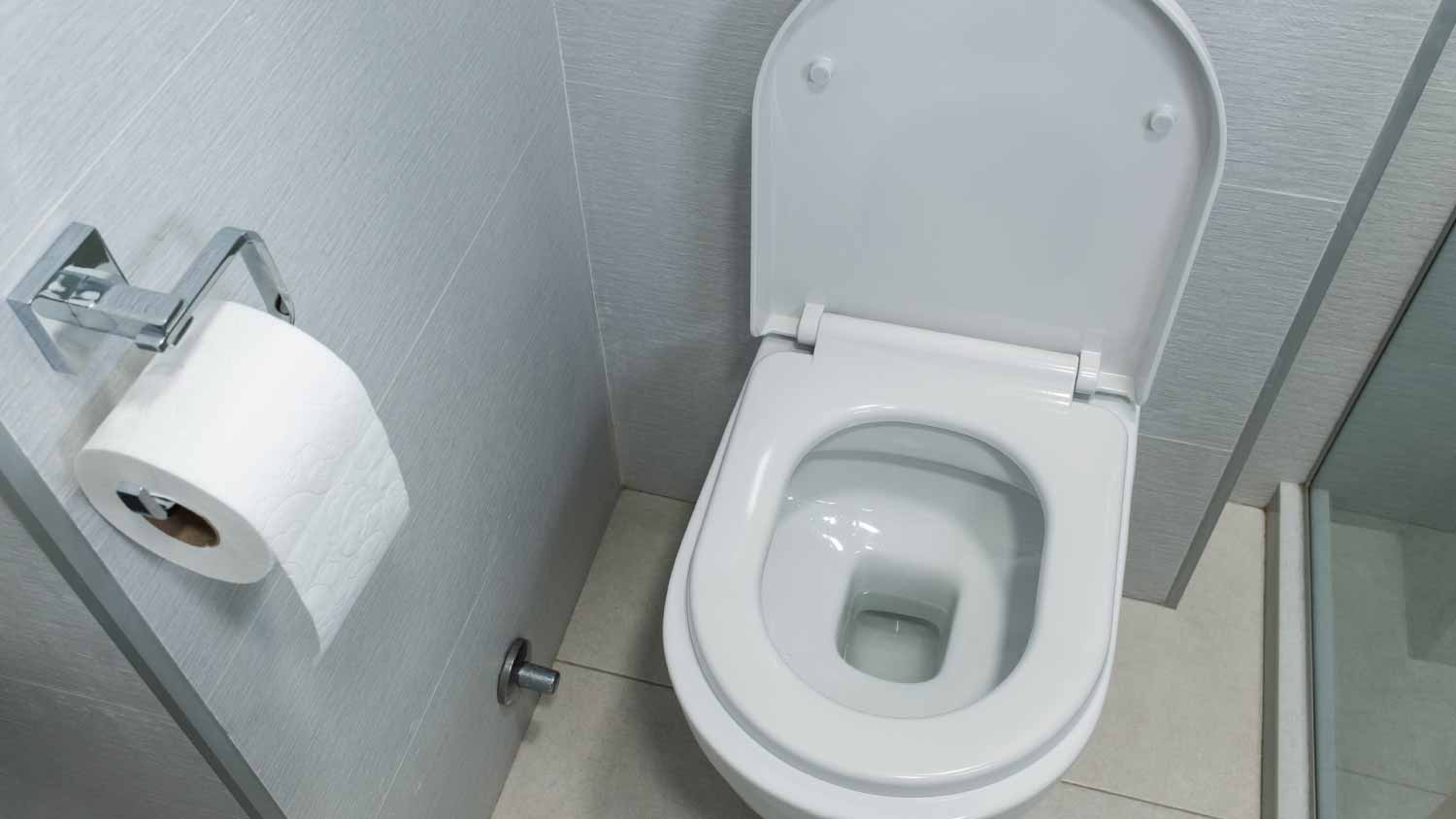 Toilet bowl in a modern bathroom