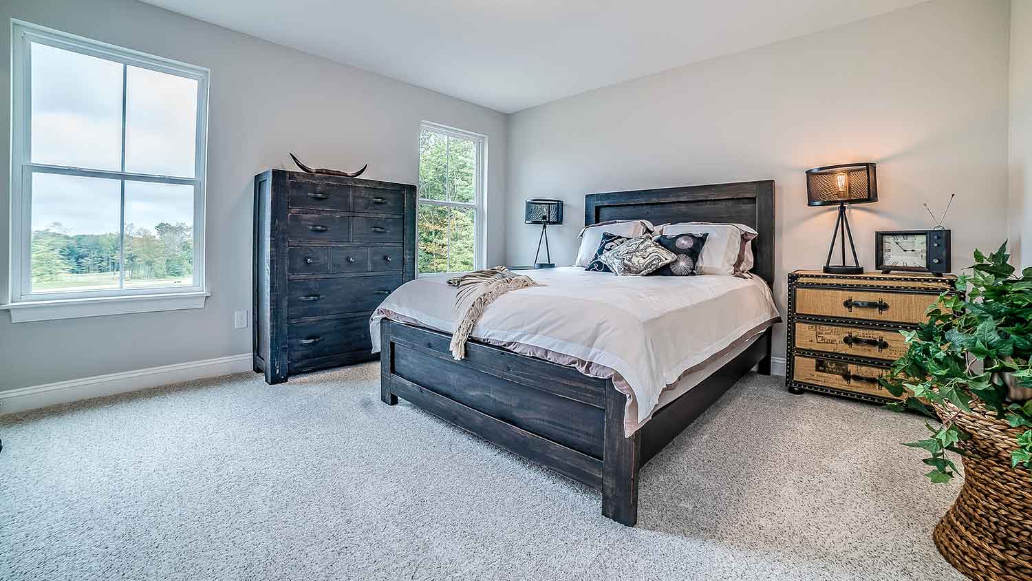 New carpet installed in a master bedroom