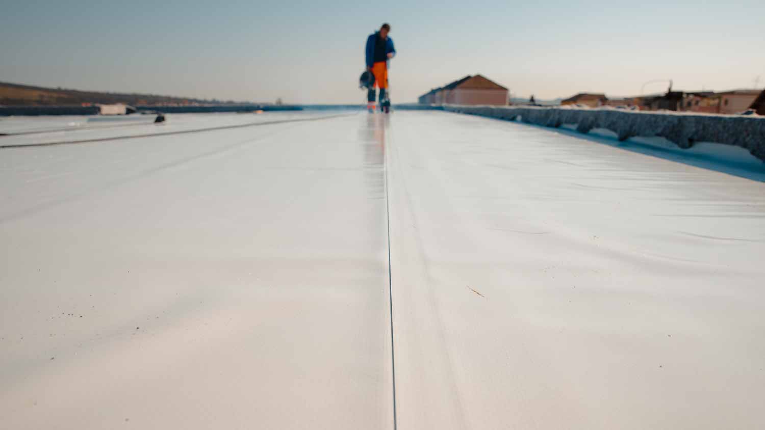 White PVC roofing
