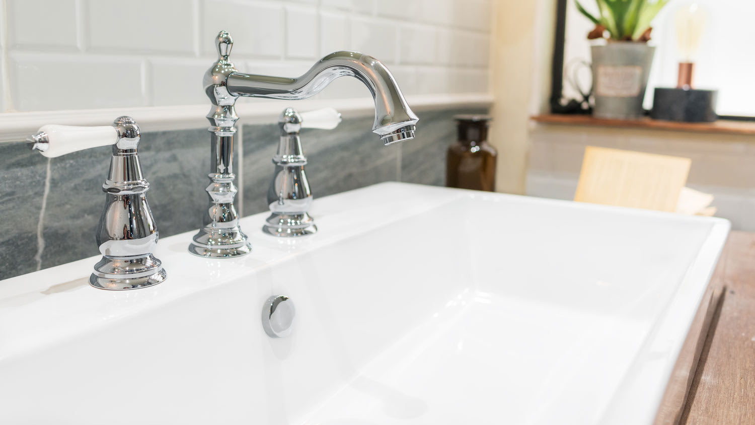 modern faucet bathroom interior