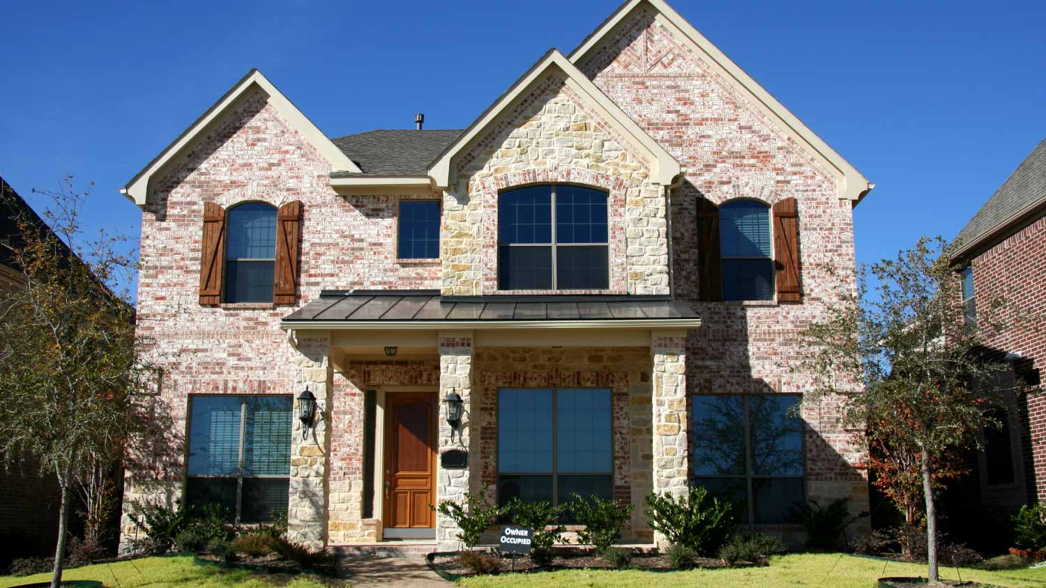 Stone and brick home