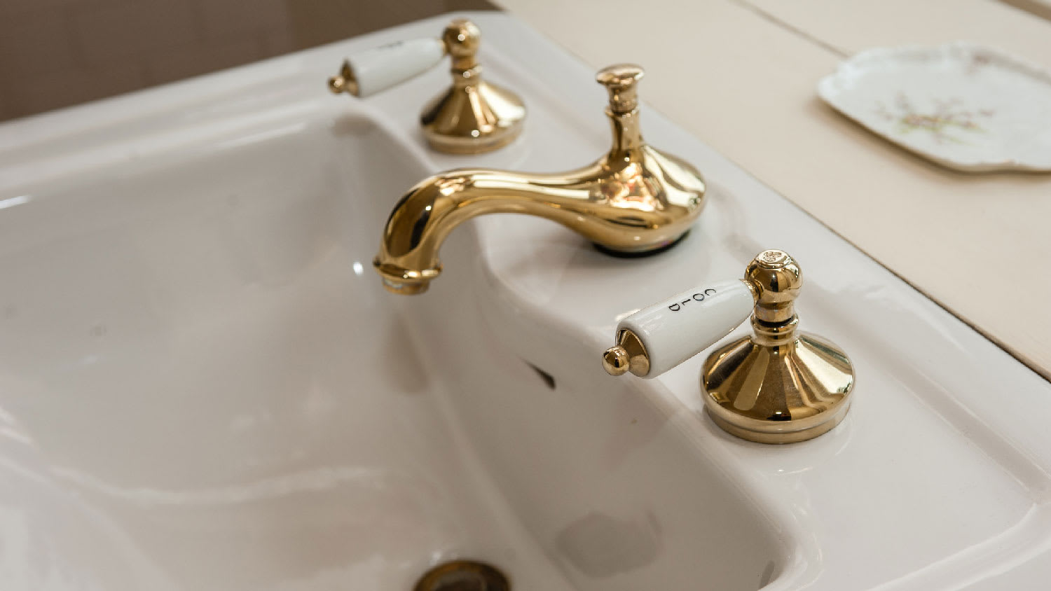 A double handle vintage faucet