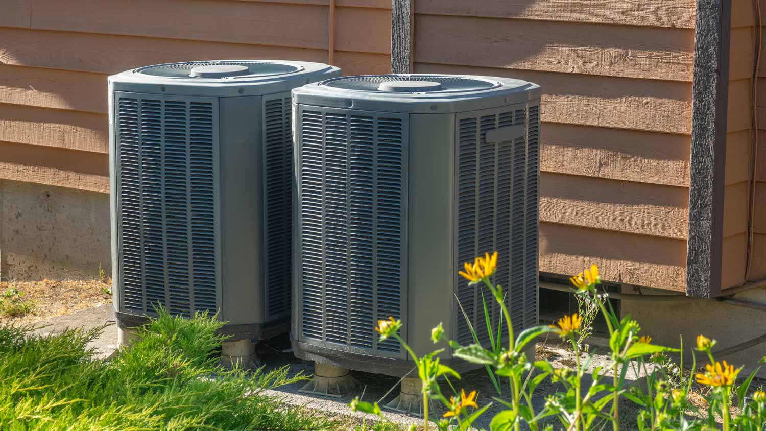 Air conditioning units outside an apartment