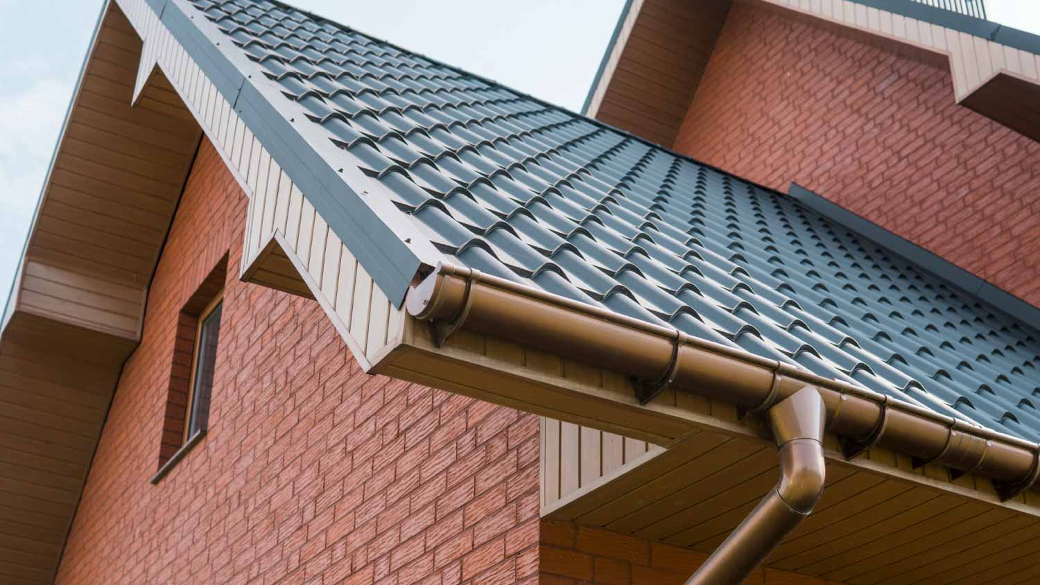 Gray metal roof sheets