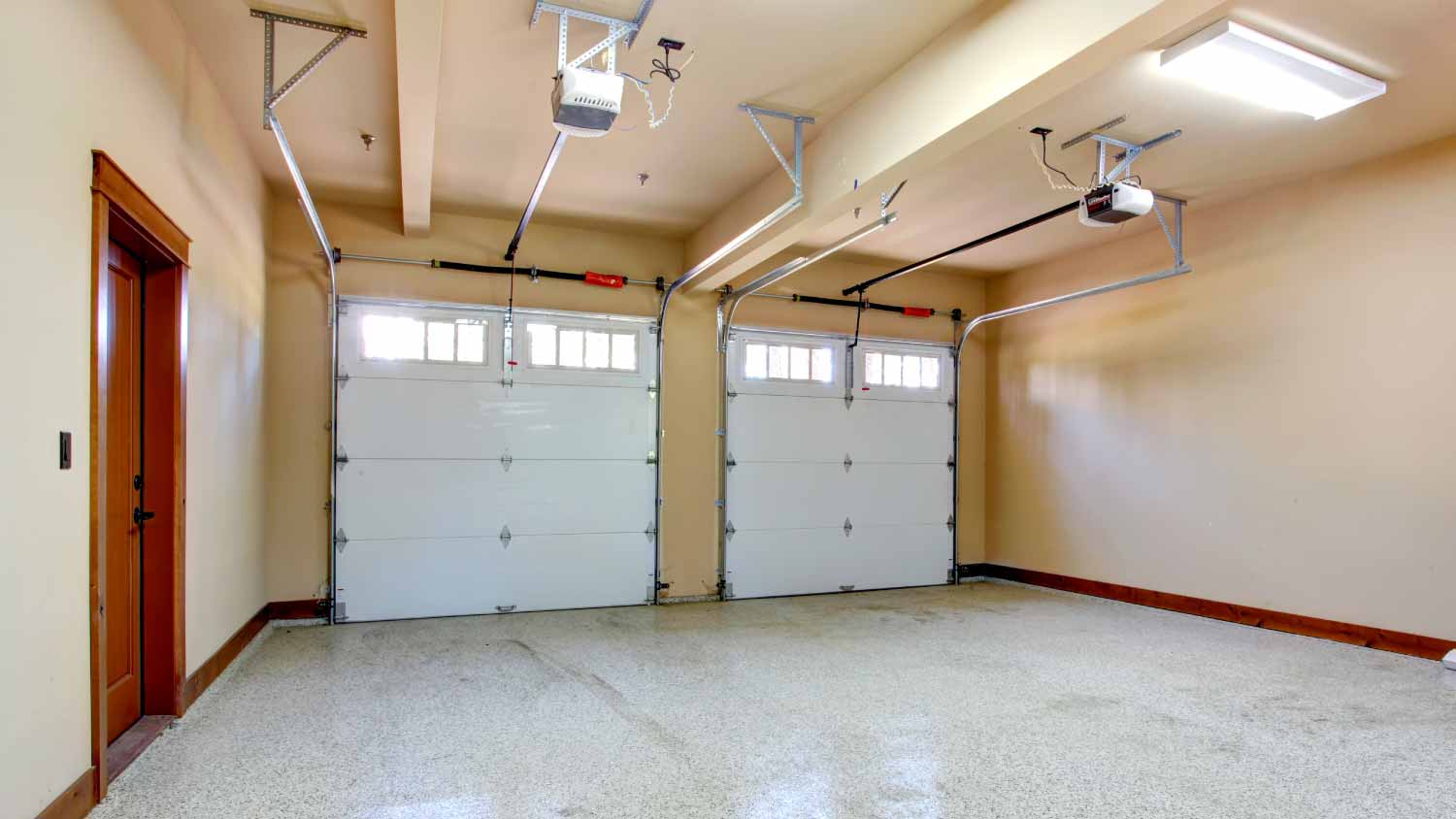 An empty large garage