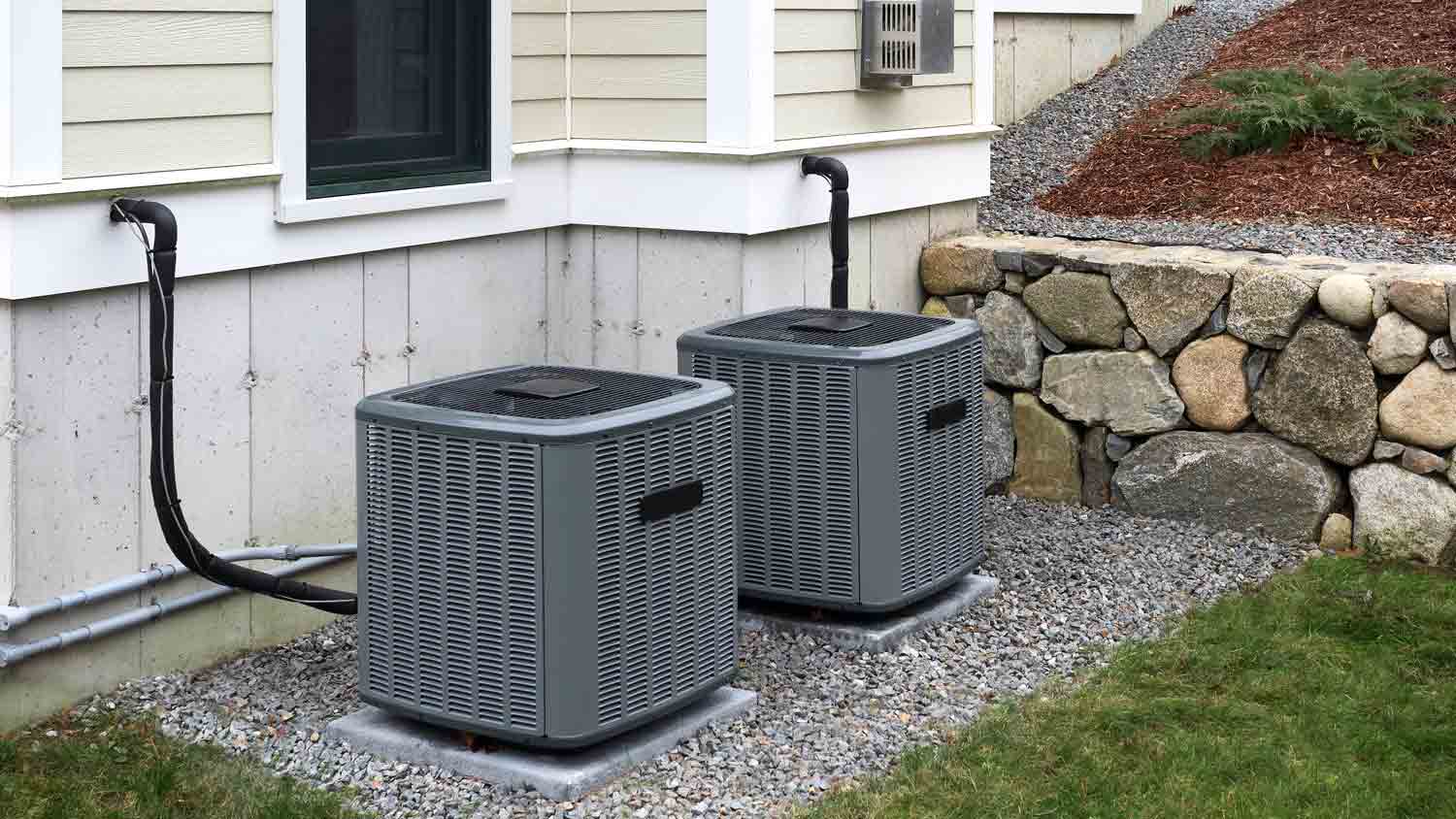 heating and ac units outside home