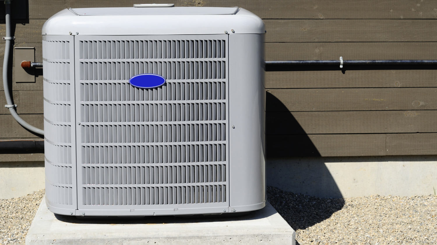 An HVAC on the exterior of a building
