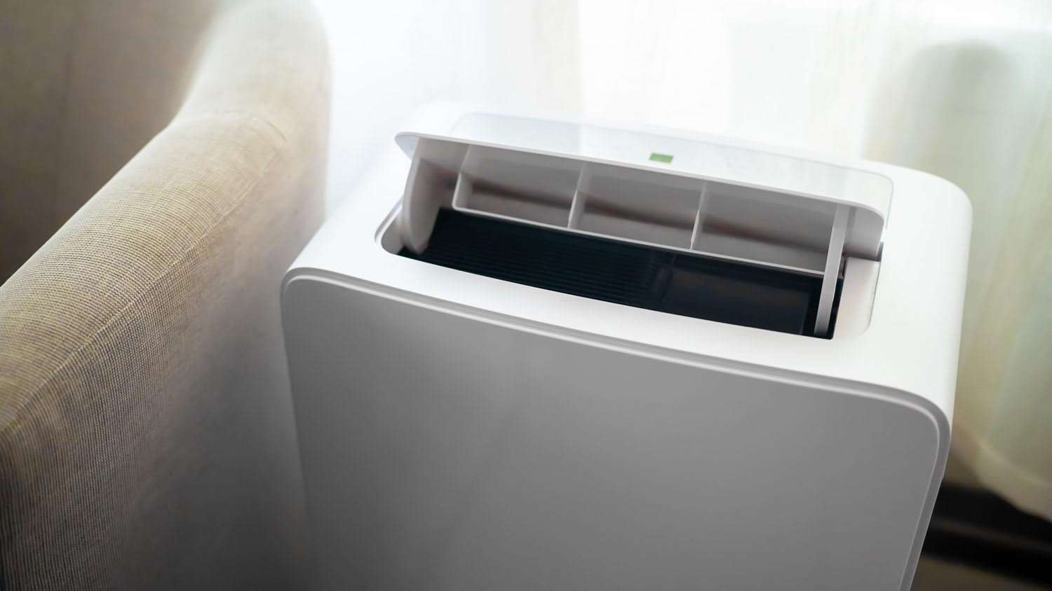 white portable air conditioner