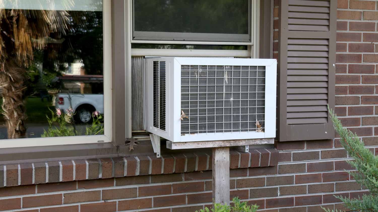 A old window unit air conditioner