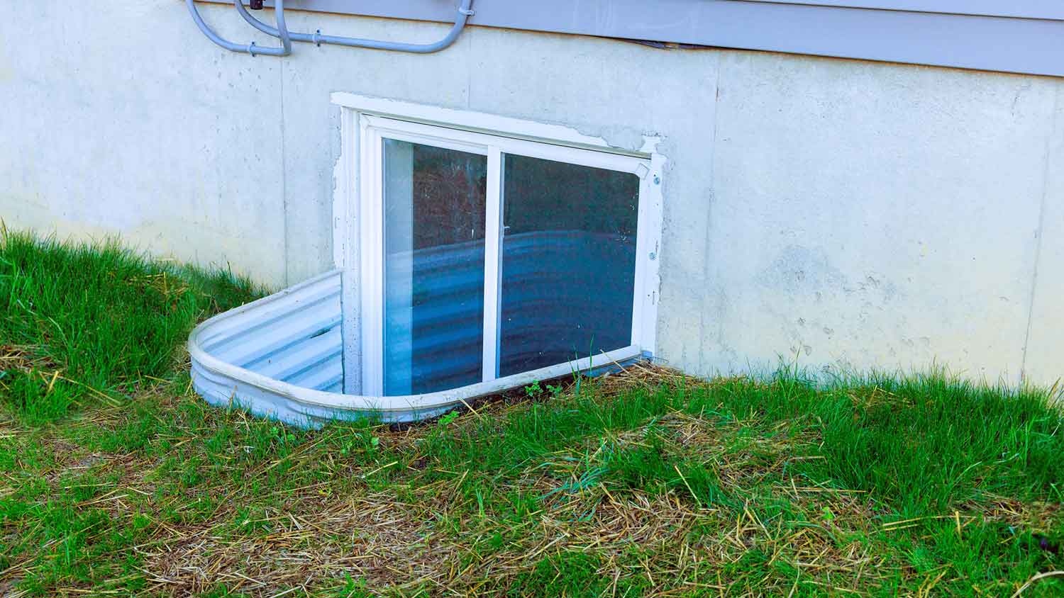 House exterior with egress window