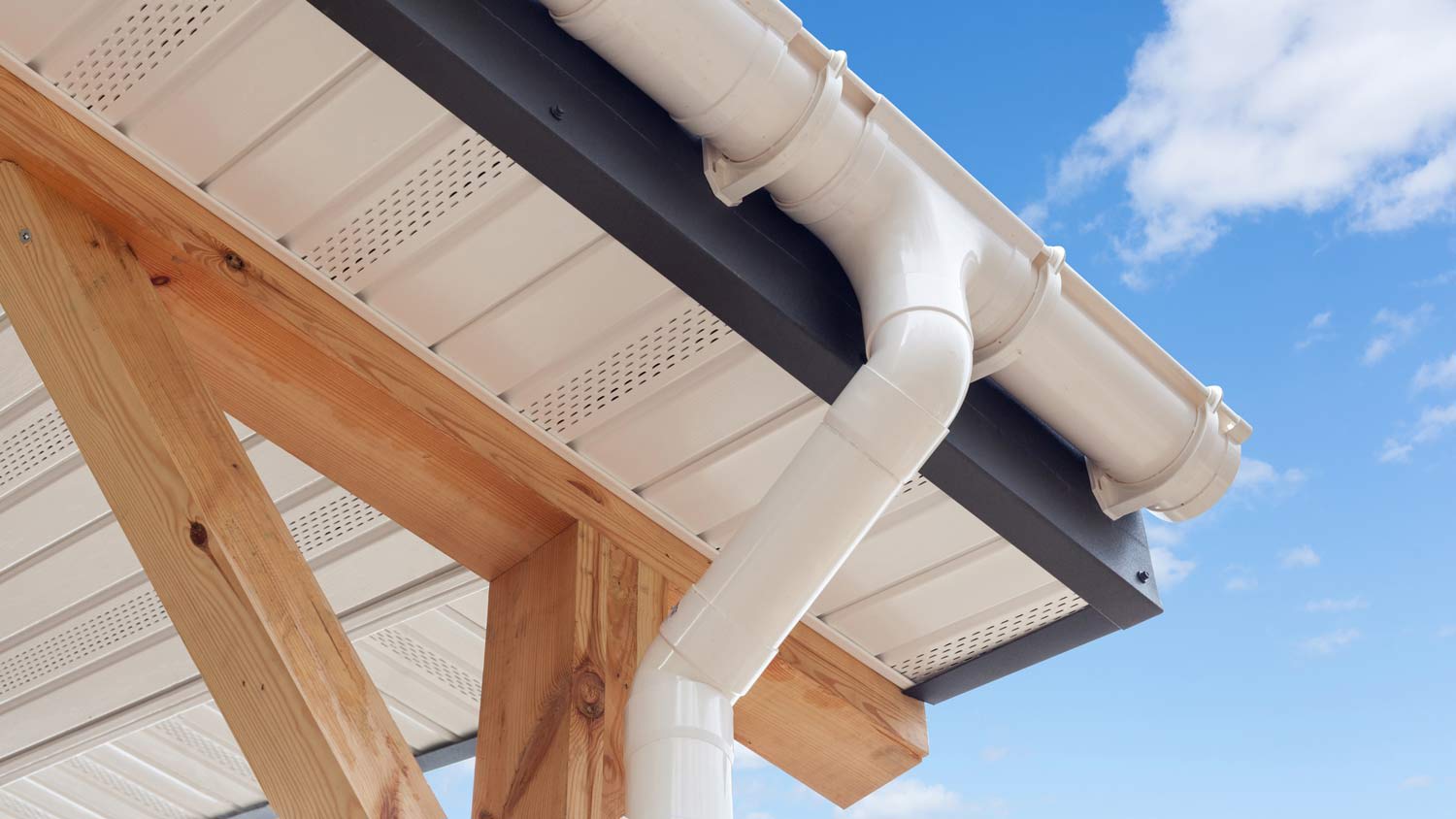 new white vinyl gutter