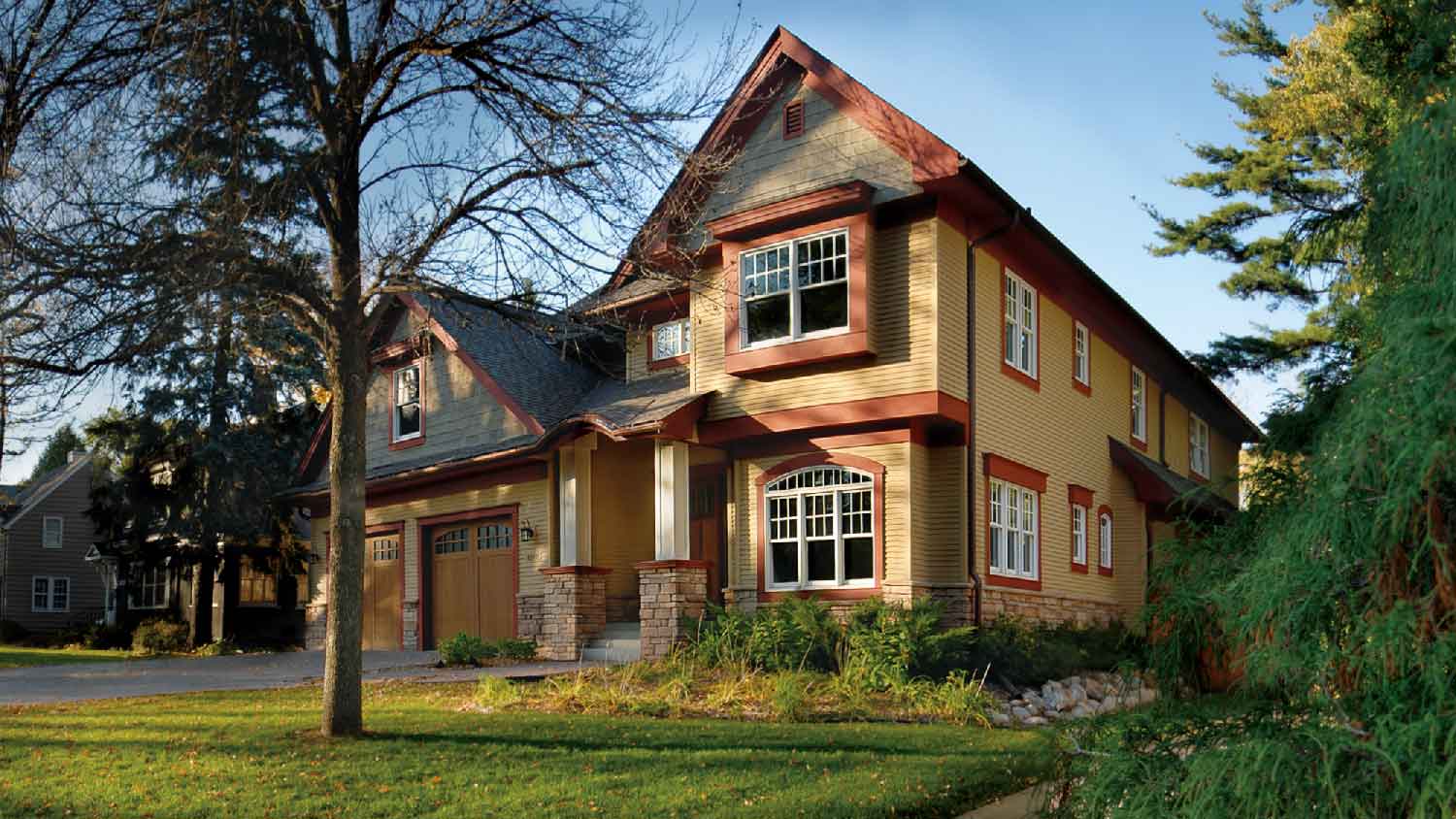 The exterior of a beautiful house