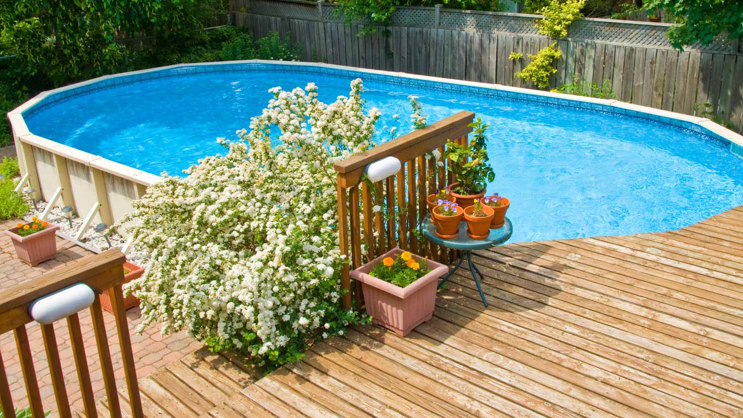 Above ground swimming pool
