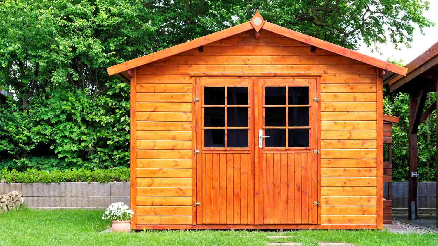 wooden garden shed