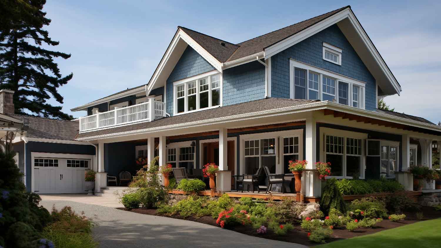 A large house with fiber cement siding
