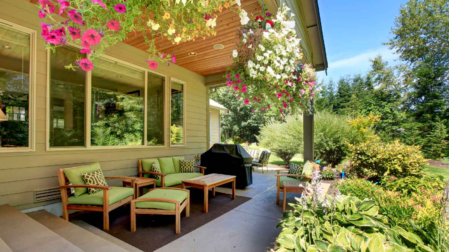 An open wrap around porch