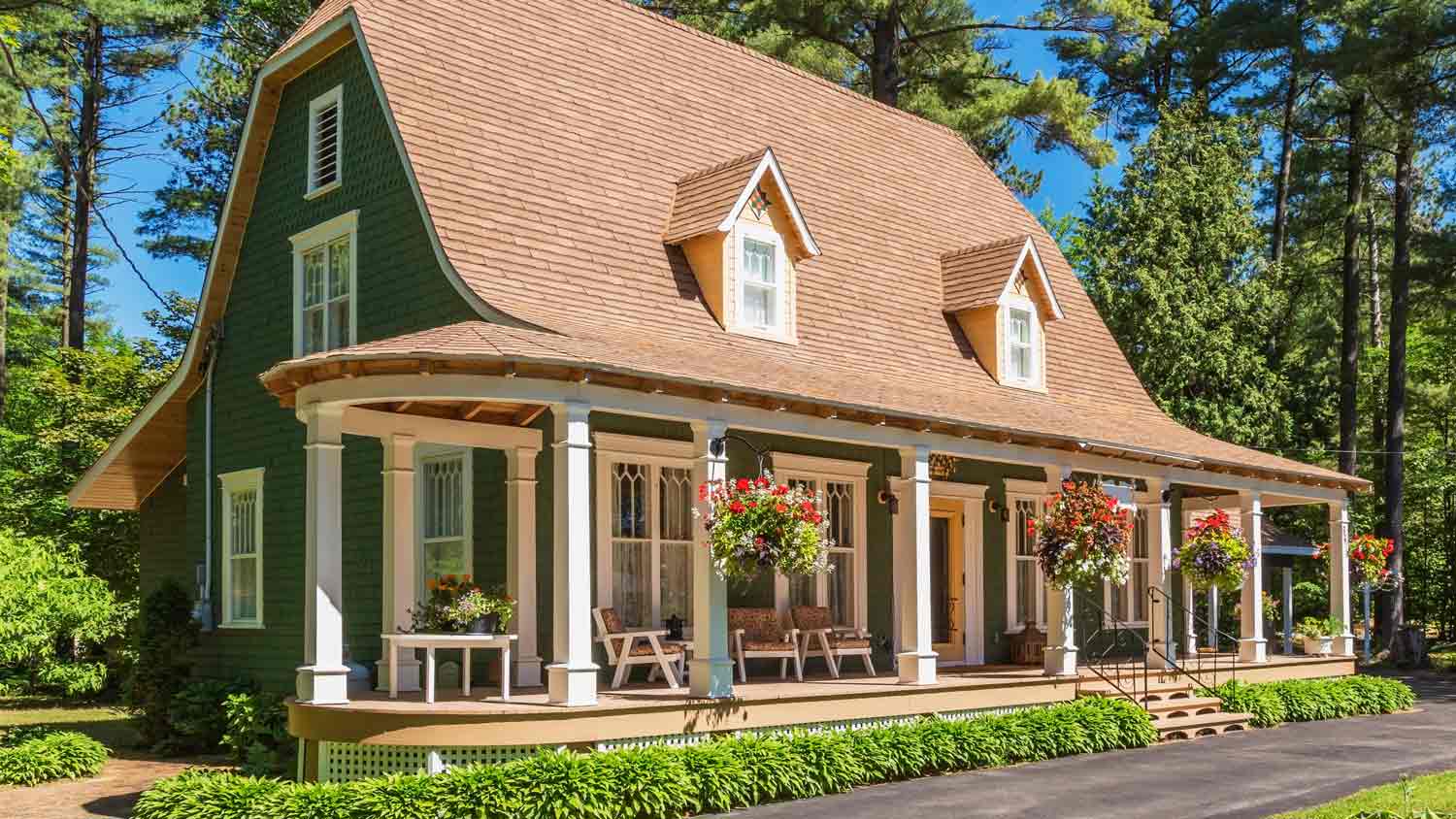 green house with porch