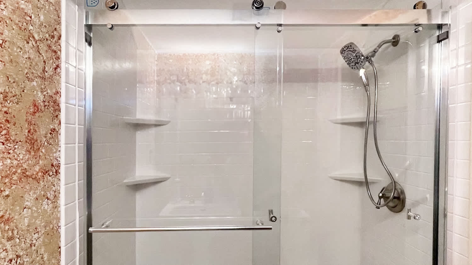 White modern shower