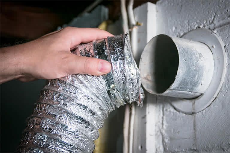 Professional detaching dryer exhaust vent