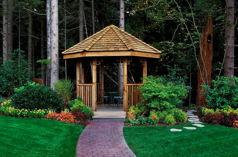 Cedar wood gazebo