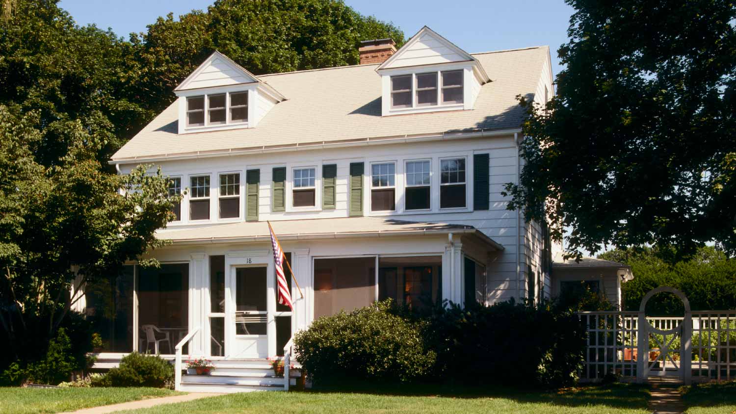 White house with front porch