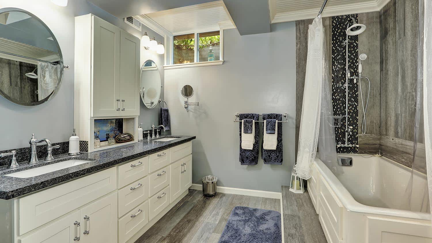 Basement in bathroom