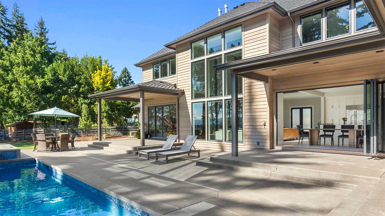 A house with wood siding