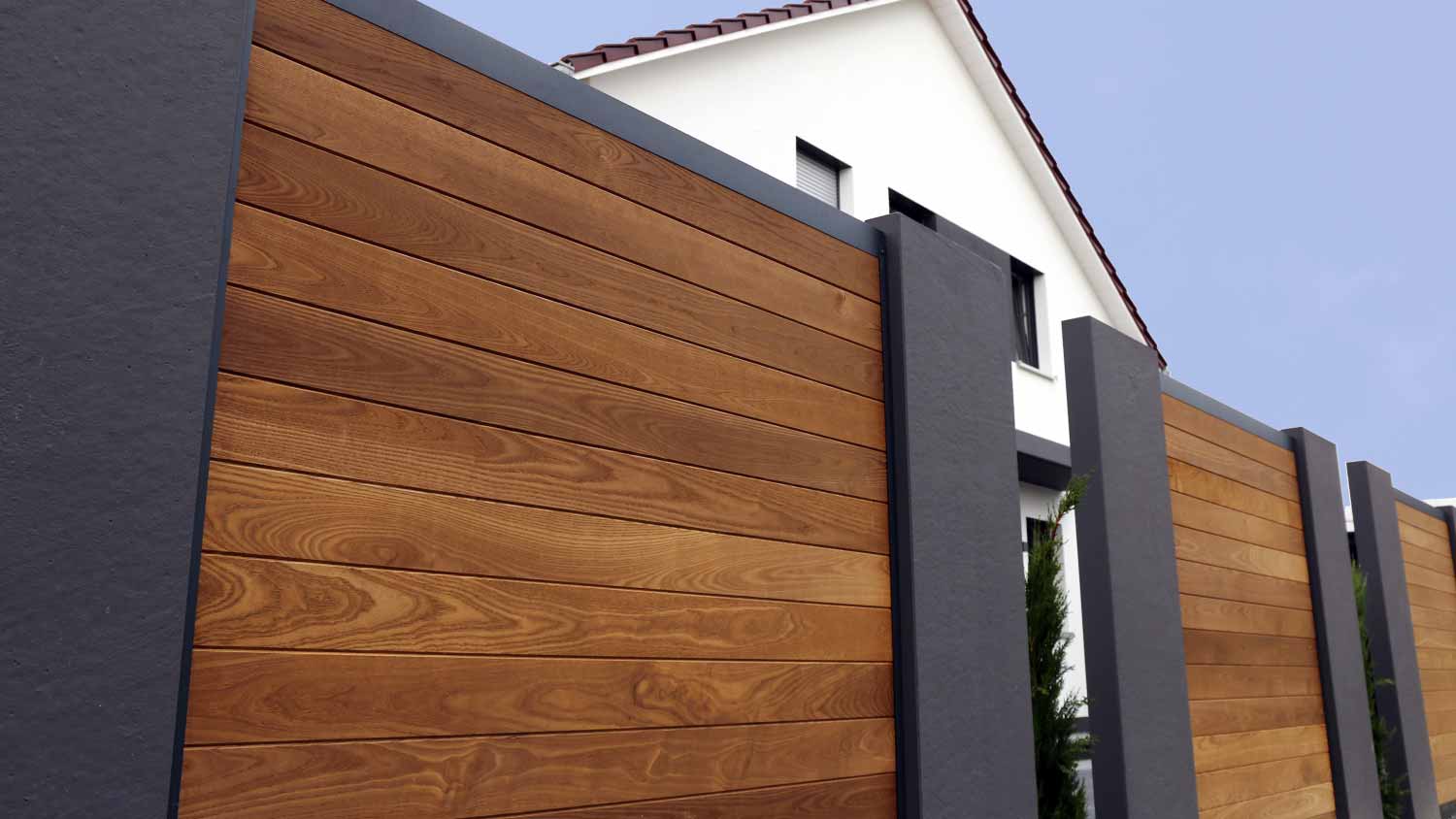 Modern fence in modern house