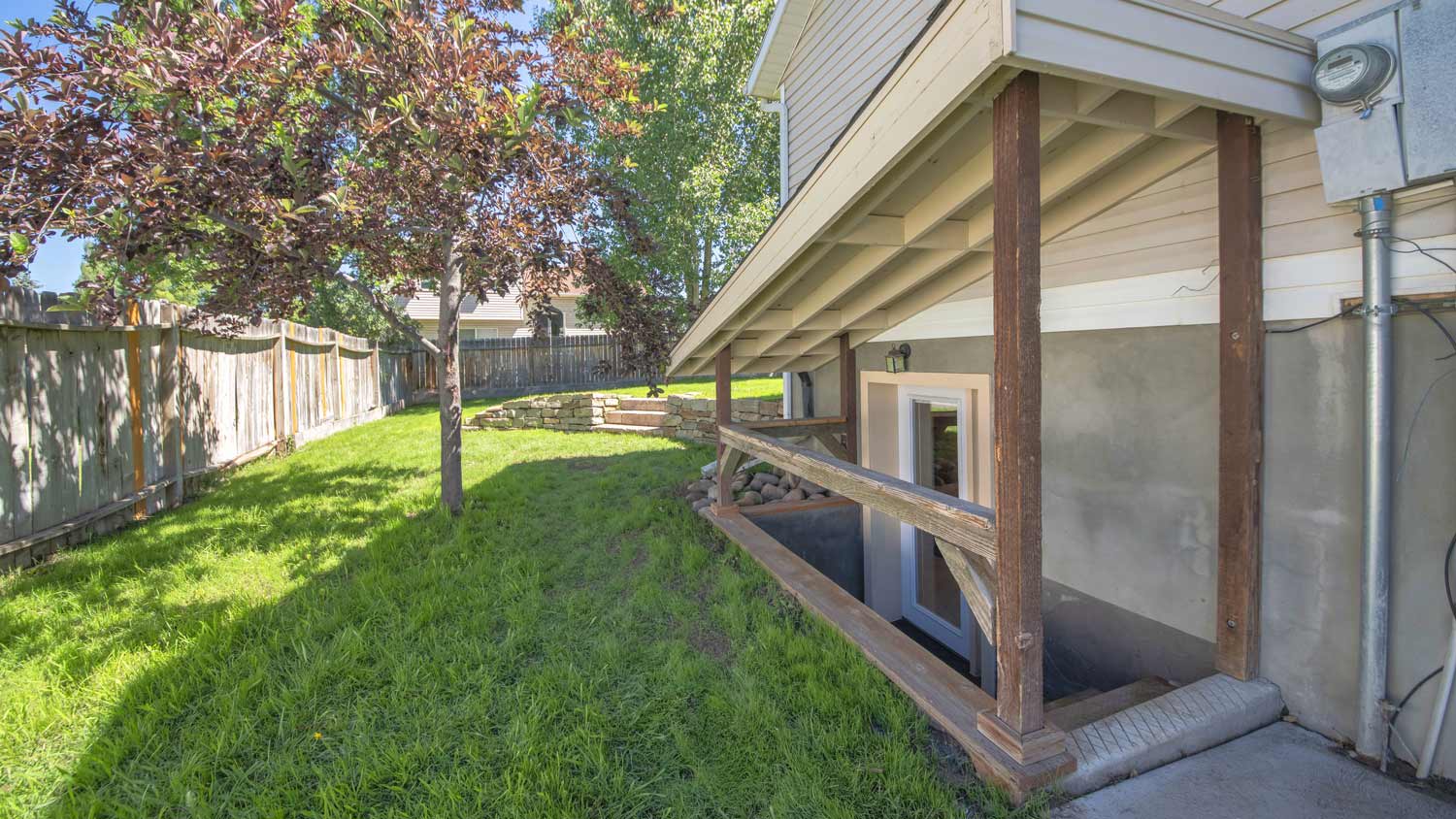 A walk-up basement used as an apartment