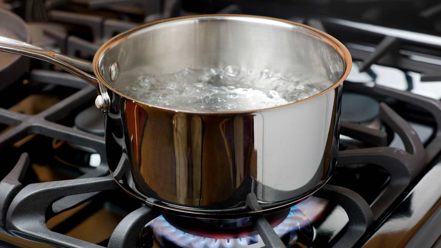 Close-up of water boiling in a pot