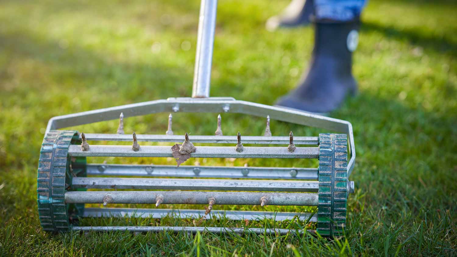 Close-up of an aerator