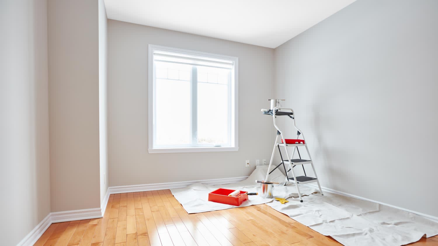 A freshly painted room