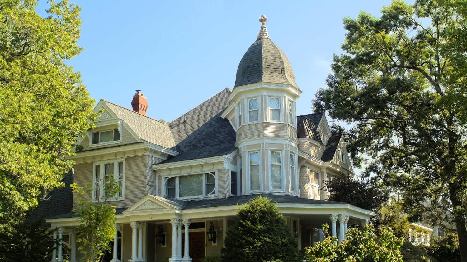 Stately Victorian House circa 1940