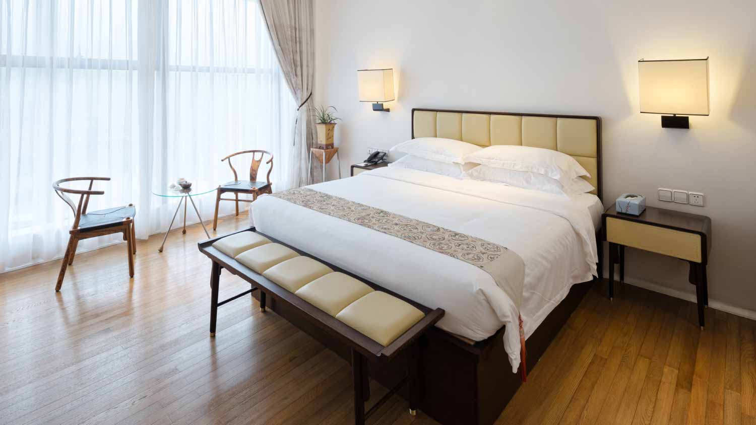 Interior of modern bedroom