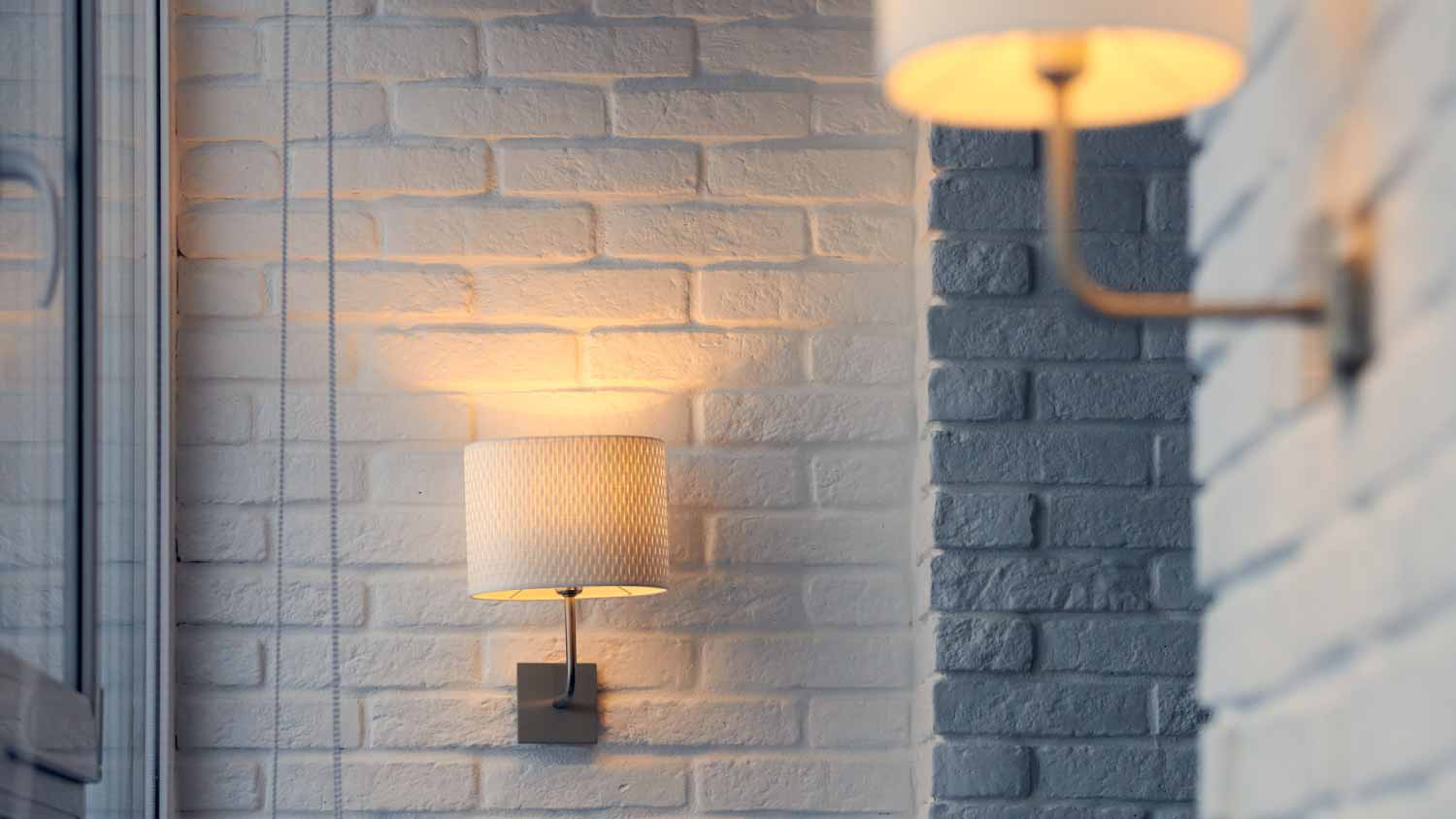 Wall lamp in modern loft apartment