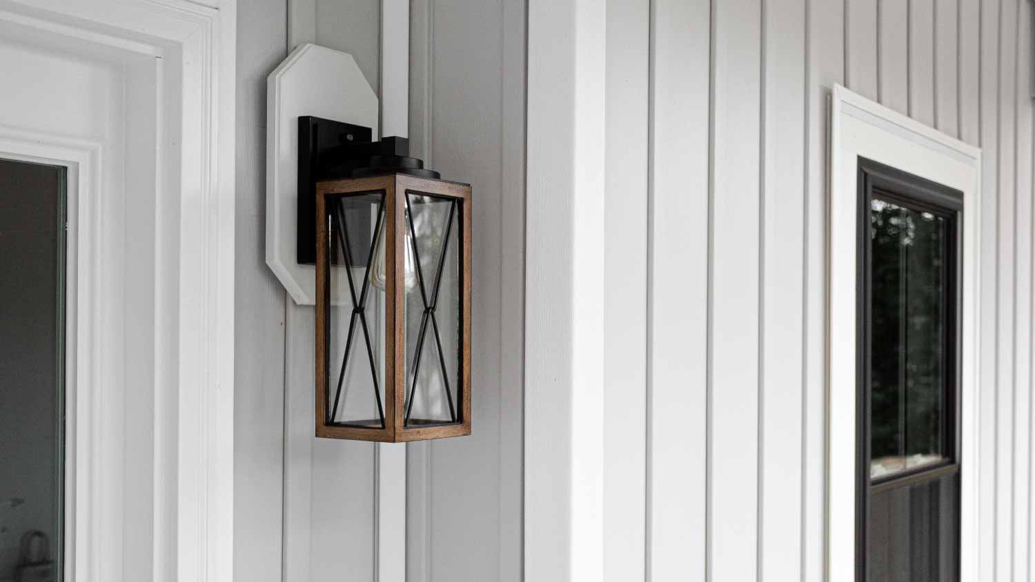 Farmhouse front porch light sconce