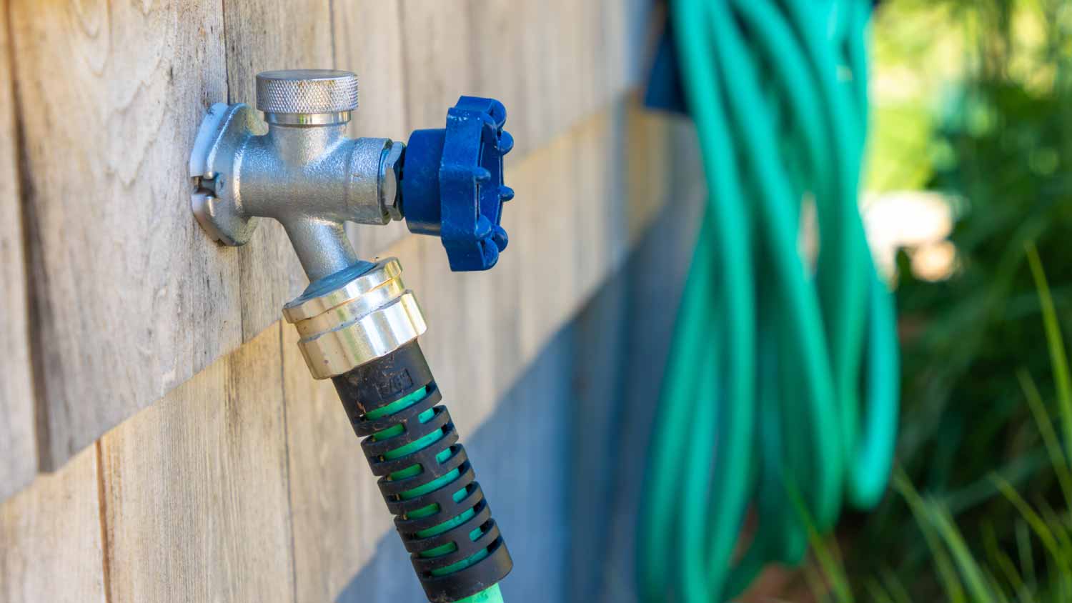 Irrigation equipment outside a house