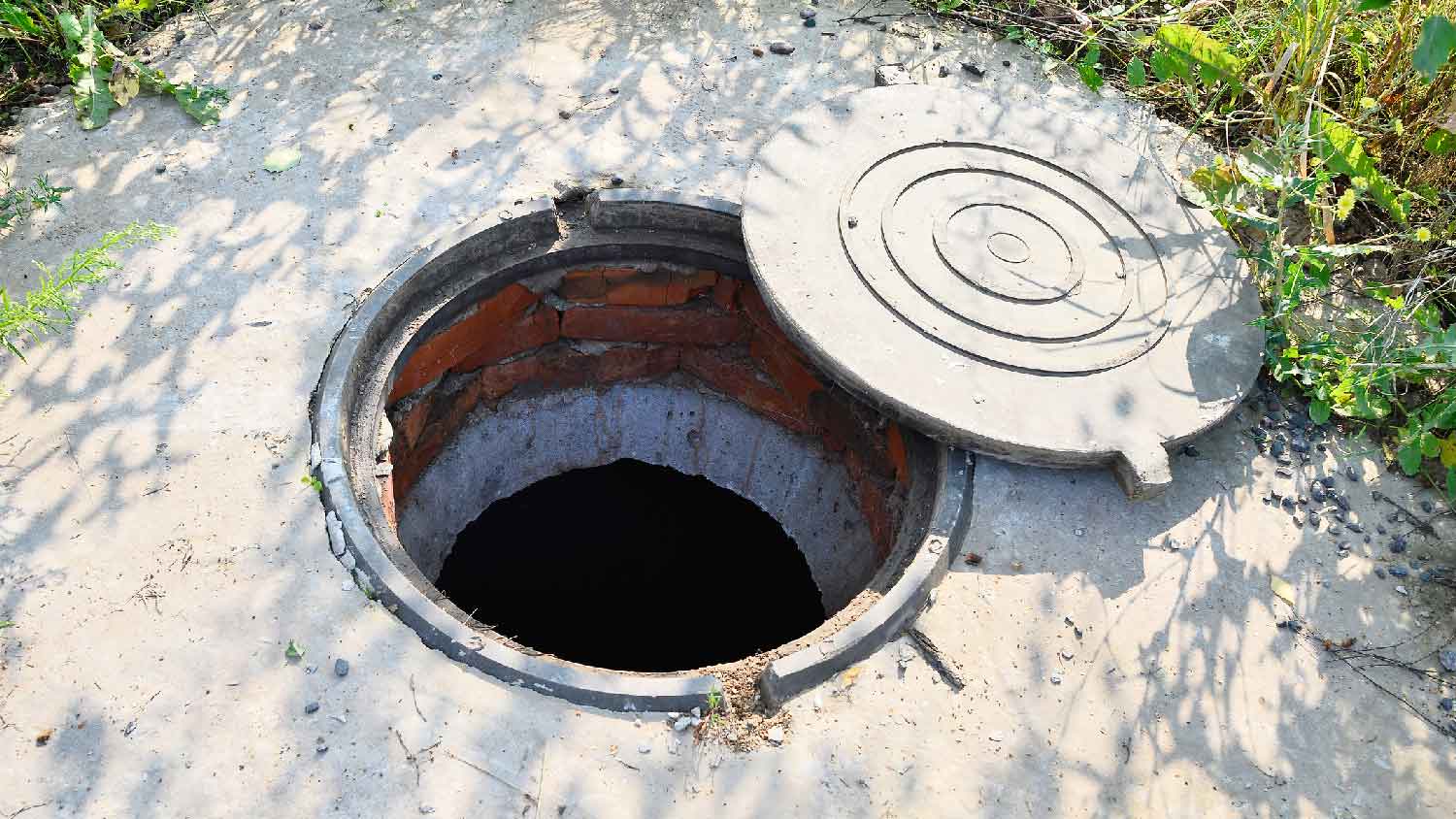 An open cesspit