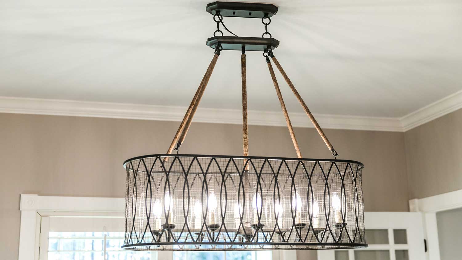 black metal chandelier fixture