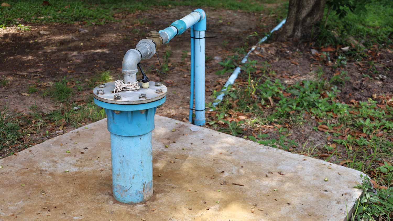 Groundwater wells with PVC pipes